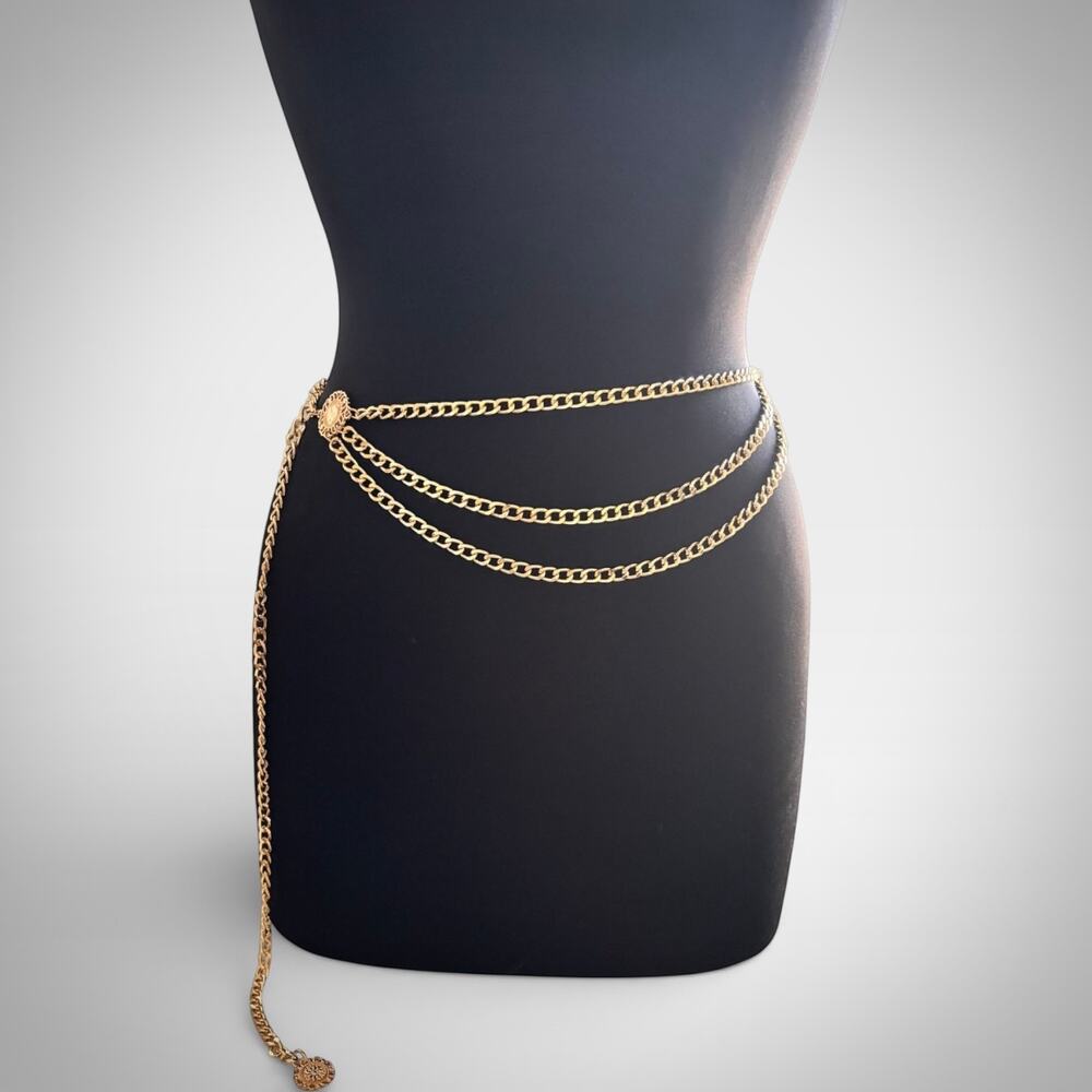 Multi-layer Metal Link Chain Belt - Picture 1 of 5